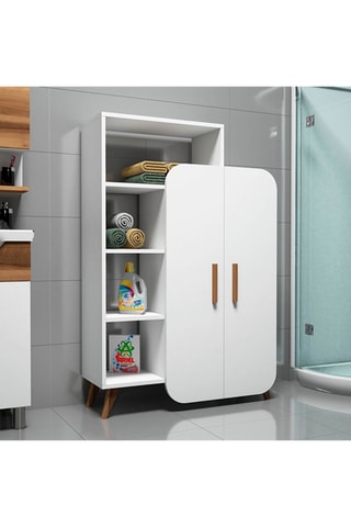 Bibliothèque et armoire intégrée 2 portes Form - 90 x 140 x 32 cm