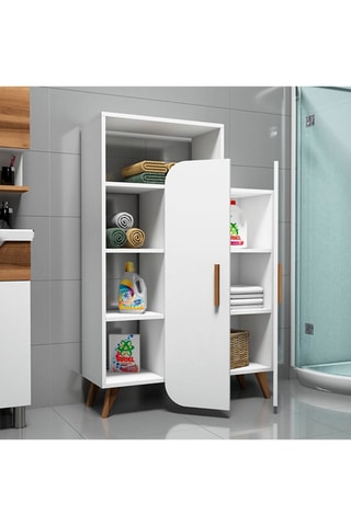 Bibliothèque et armoire intégrée 2 portes Form - 90 x 140 x 32 cm