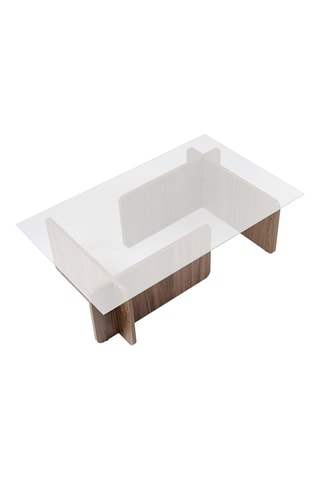 Table basse Flavio  - Plateau en verre trempé - 105 x 30 x 65 cm