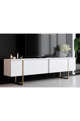 Meuble TV 4 portes Luxe - 180 x 50 x 30 cm