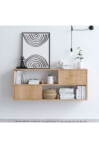 Etagère murale 2 portes Flora - 120 x 50 x 22 cm