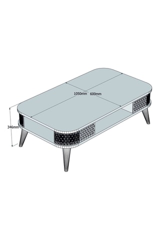 Table basse Elylül - 105 x 60 x 35 cm
