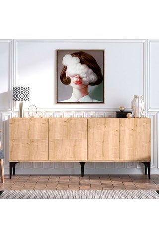 Bahut 6 portes Laika - 180 x 40 x 80 cm