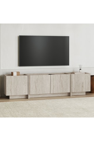 Meuble TV 4 portes Lowen - 180 x 46,2 x 35 cm