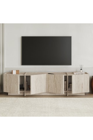 Meuble TV 4 portes Lowen - 180 x 46,2 x 35 cm