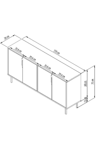 Console Lurea - 75 x 150 x 36 cm