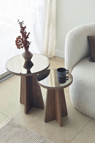 2 tables d'appoint Luna 2 - 50 x 40 cm et 45 x 30 cm
