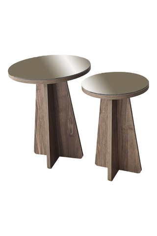 2 tables d'appoint Luna 2 - 50 x 40 cm et 45 x 30 cm