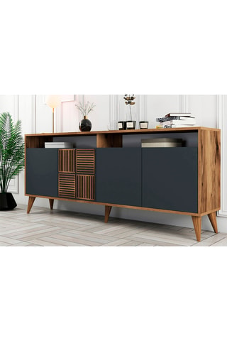 Buffet 4 portes Milan - 180 x 35 x 78,6 cm