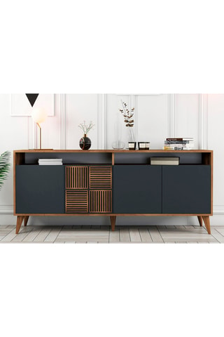 Buffet 4 portes Milan - 180 x 35 x 78,6 cm