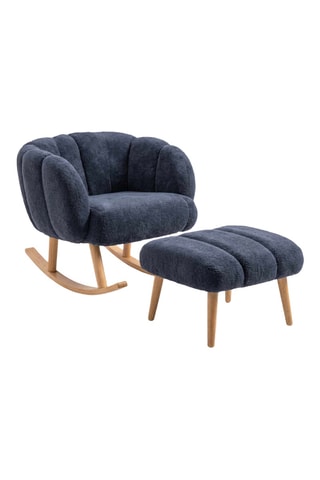 Fauteuil à bascule et pouf Lotus
