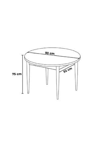 Table à manger Rox - 90 x 75 x 90 cm