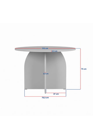 Table à manger Bloom - 110 x 75 x 110 cm