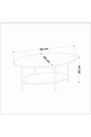 Table basse Elis - 90 x 36 x 60 cm