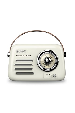 Réveil Retro Bluetooth - Beige - 5 W