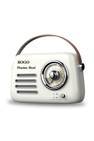 Réveil Retro Bluetooth - Beige - 5 W