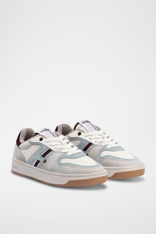Baskets en cuir Broadway - Ciel et gris