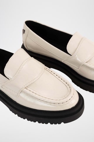 Mocassins vernis - Blanc