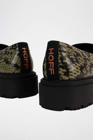 Mocassins vernis - Vert et noir