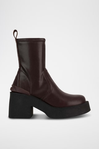 Bottines en cuir - Marron