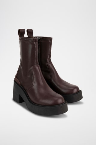 Bottines en cuir - Marron