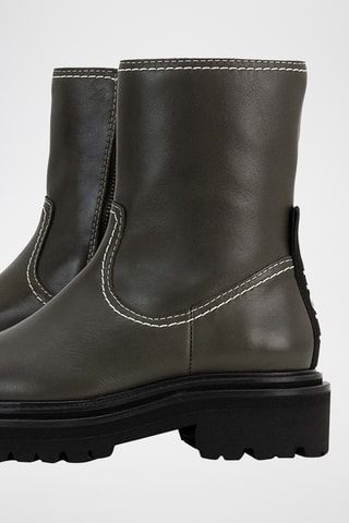 Bottines en cuir - Kaki