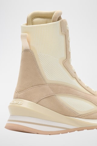 Baskets montantes en nubuck - Beige