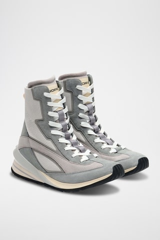 Baskets montantes en nubuck - Gris