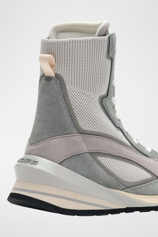 Baskets montantes en nubuck - Gris