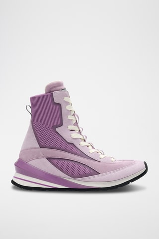 Sneakers montantes en nubuck - Lilas