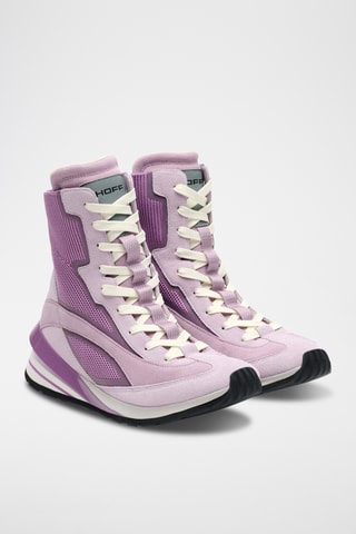 Sneakers montantes en nubuck - Lilas