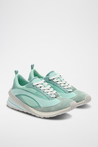 Baskets en nubuck - Turquoise