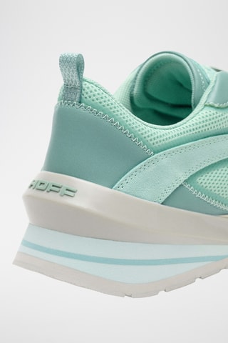 Baskets en nubuck - Turquoise