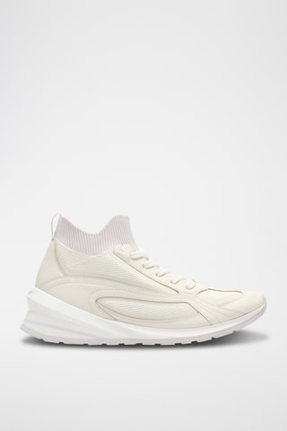 Baskets montantes en cuir - Blanc