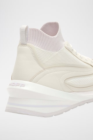 Baskets montantes en cuir - Blanc