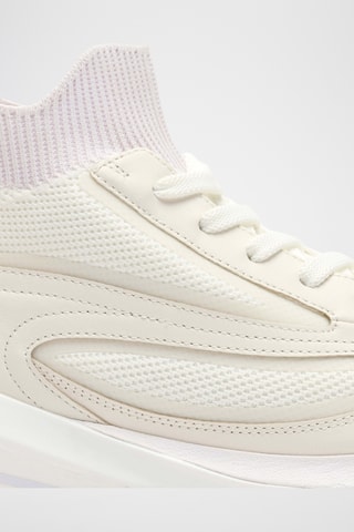 Baskets montantes en cuir - Blanc