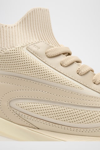 Baskets montantes en cuir - Beige