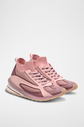 Baskets montantes en cuir - Rose