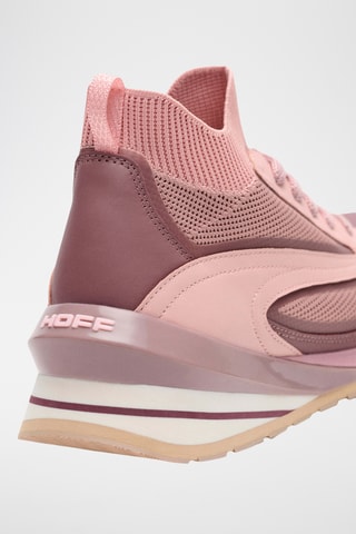 Baskets montantes en cuir - Rose