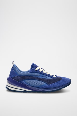 Baskets en nubuck - Bleu marine