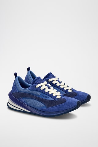 Baskets en nubuck - Bleu marine