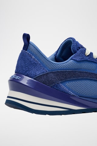Baskets en nubuck - Bleu marine