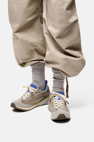 Baskets en nubuck - Beige