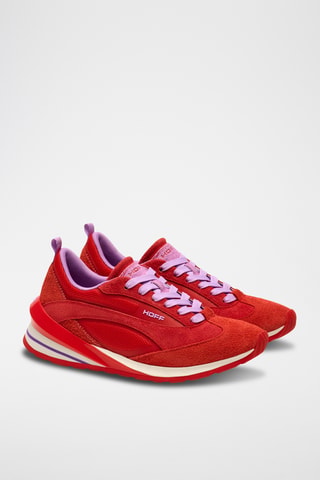Baskets en nubuck - Rouge