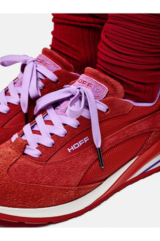 Baskets en nubuck - Rouge