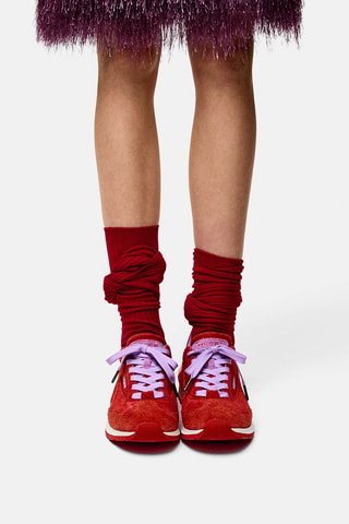 Baskets en nubuck - Rouge