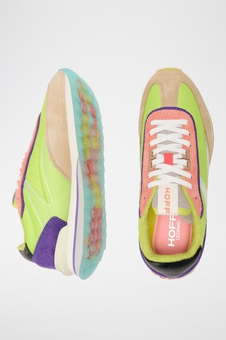 Baskets en cuir Leopard - Vert fluo