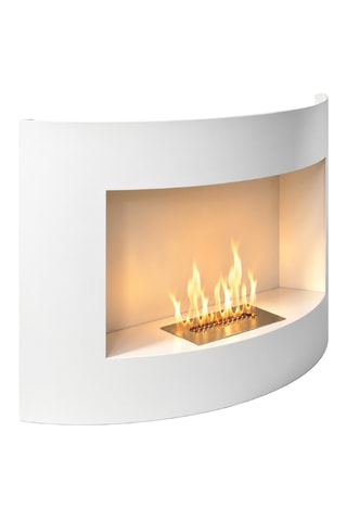 Chimenea mural - Blanco - 63 x 45 x 15,5 cm