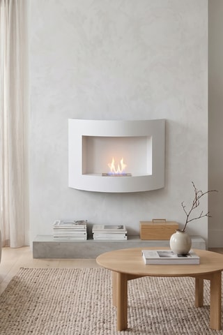 Chimenea mural - Blanco - 63 x 45 x 15,5 cm