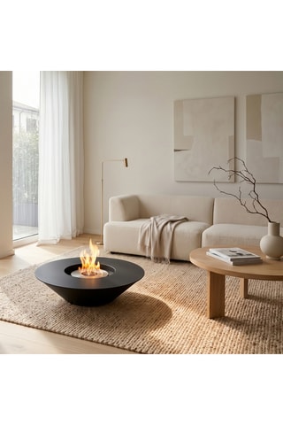 Chimenea de suelo - Negro - 60 x 60 x 15,4 cm